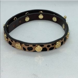 Leopard Tory Burch wrap bracelet